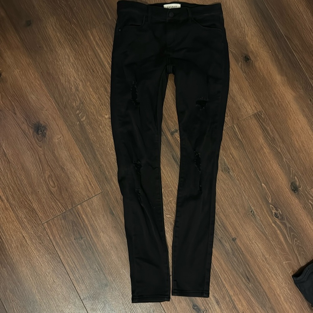 Black skinny Jean with tears